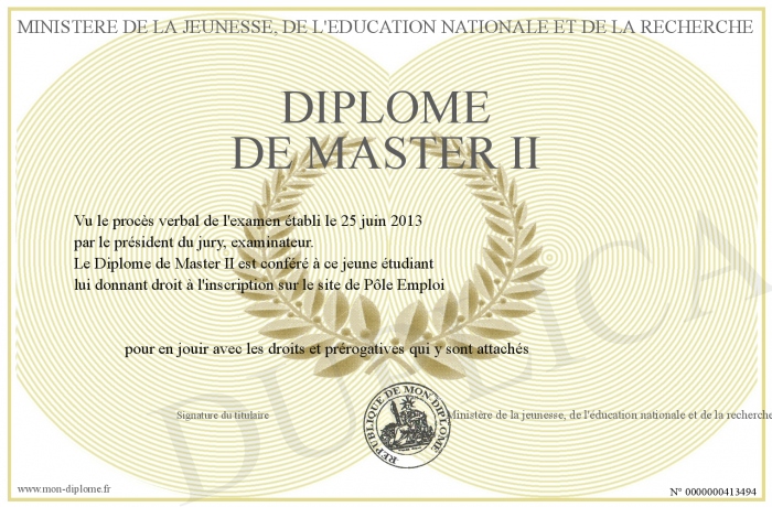 diplome i ou ii